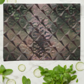 3Dマスを背景Tの打ちガラスと混ぜる キッチンタオル (折り畳み)