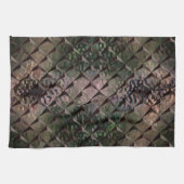 3Dマスを背景Tの打ちガラスと混ぜる キッチンタオル (横)