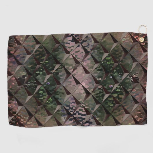 3Dマスを背景Tの打ちガラスと混ぜる ゴルフタオル (横)