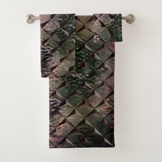 3Dマスを背景Tの打ちガラスと混ぜる バスタオルセット (インサイチュ)