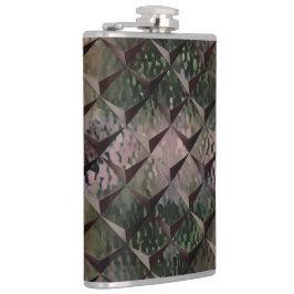 3Dマスを背景Tの打ちガラスと混ぜる フラスク