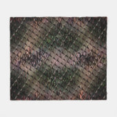 3Dマスを背景Tの打ちガラスと混ぜる フリースブランケット (正面(横))