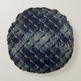 3Dマスを背景Tの打ちガラスと混ぜる ラウンドクッション