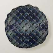 3Dマスを背景Tの打ちガラスと混ぜる ラウンドクッション (裏面)