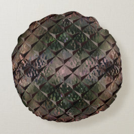 3Dマスを背景Tの打ちガラスと混ぜる ラウンドクッション