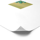 3Dマンダラ瞑想ヨガカラフルな背景 ポスター (角)