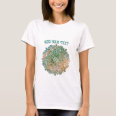 3Dマンダラ瞑想ヨガカラフルな背景 Tシャツ (正面)