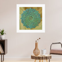 3Dマンダラ瞑想ヨガカラフル背景