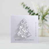 3Dミニマリストクリスマスツリーの挨拶 シーズンカード (スタンド正面)