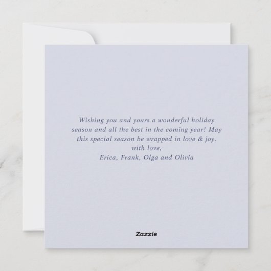 3Dミニマリストクリスマスツリーの挨拶 シーズンカード (裏面)