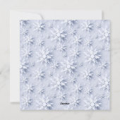 3Dミニマリスト雪の結晶クリスマスツリーの挨拶 シーズンカード (裏面)