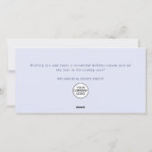 3Dミニマリスト雪の結晶クリスマスツリーの挨拶 シーズンカード (裏面)