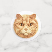 3Dメインクーン猫モチーフ コンフェッティ (スモール正面)