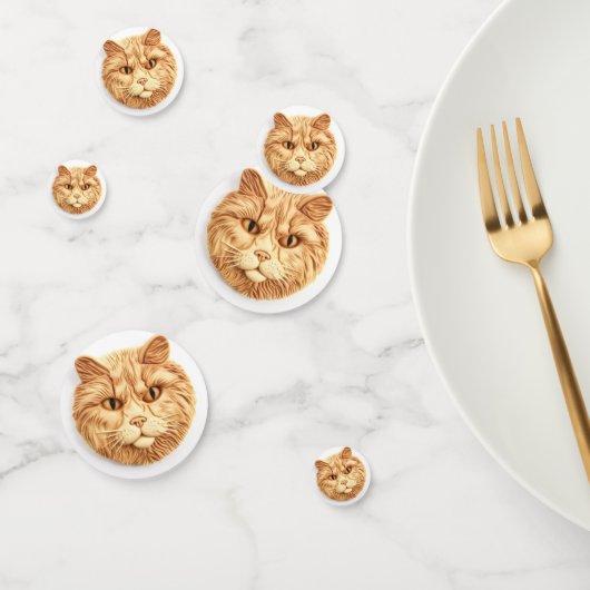 3Dメインクーン猫モチーフ コンフェッティ (グループ)