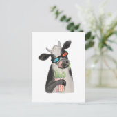 3Dメガネの牛。 ポストカード (スタンド正面)