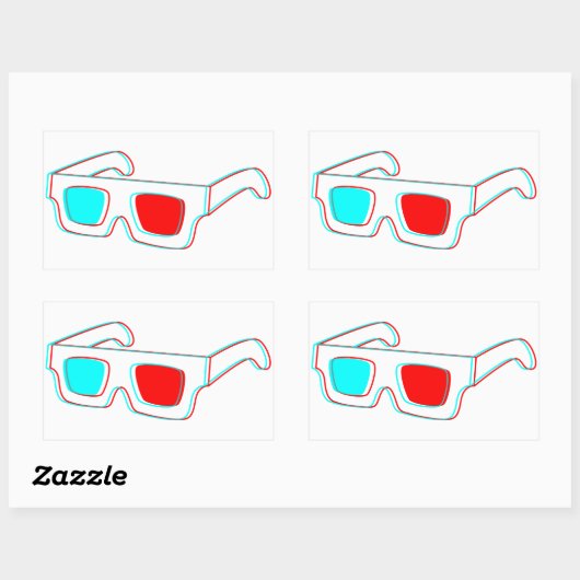 3Dメガネデザイン – シール (シート)