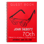 3Dメガネ70thバースデーパーティーゲストブック ノートブック (正面)
