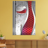 3Dメタルテクスチャアート キャンバスプリント (インサイチュ (リビング))