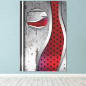 3Dメタルテクスチャアート キャンバスプリント (インサイチュ (ウッドフロア))