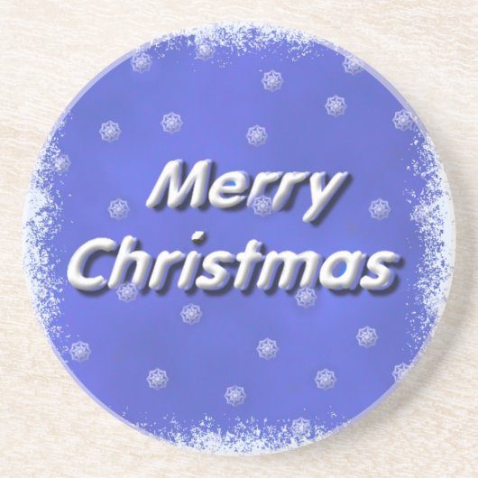 3Dメリークリスマス雪 コースター (正面)