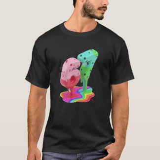 3Dメルト67カラフル光沢グラフィックTシャツ Tシャツ