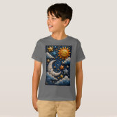 3DモザイクキッズTシャツ 宇宙冒険 Tシャツ (正面フル)