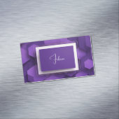 3Dモダンジオメトリックパープル企業の マグネット名刺 (インサイチュ)