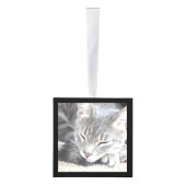 3dモダンスクエアカスタムファミリー/ペット写真 キューブオーナメント (右)