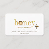 3Dモダンハニー六角クイーンビーアピールビーキーパー 名刺 (正面)