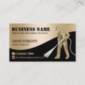 3Dモダンパワーウォッシャー圧力洗浄洗浄 名刺 (正面)