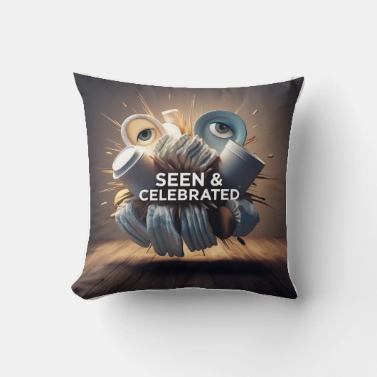 3Dモダンママアート：「毎日あなたを愛している」 クッション (正面)