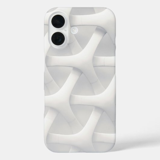 3Dモダン幾何学模様(白) Case-Mate iPhoneケース (裏面)