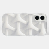 3Dモダン幾何学模様(白) Case-Mate iPhoneケース (裏面 (横))