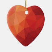 3dモダン赤いハート セラミックオーナメント (右)