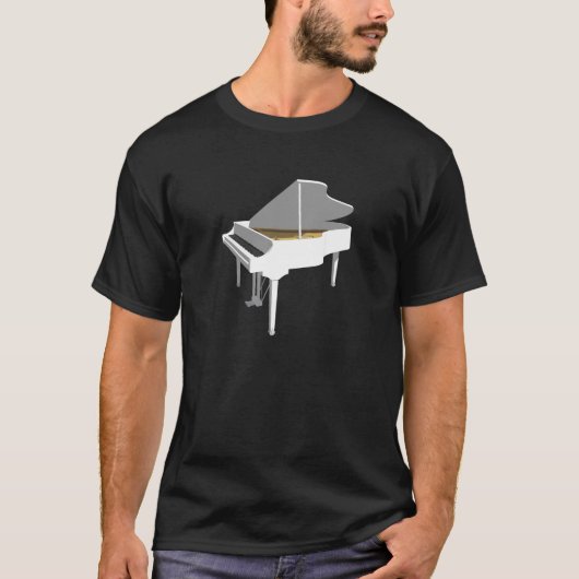 3Dモデル:ホワイトグランドピアノ: Tシャツ (正面)
