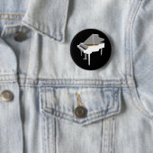 3Dモデル: 白いグランドピアノ: 缶バッジ (インサイチュ)