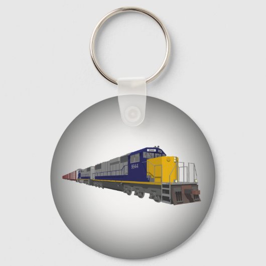 3Dモデル：貨物列車：鉄道：キーチェーン キーホルダー (正面)