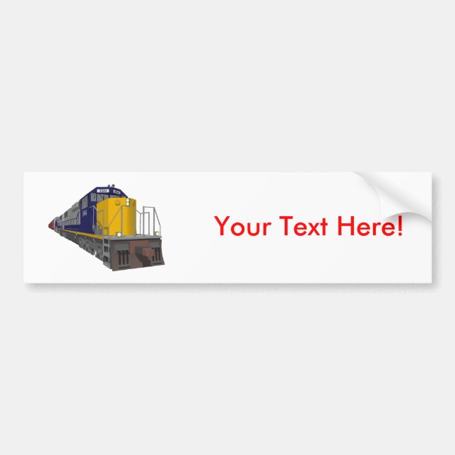 3Dモデル: 貨物列車: 鉄道: バンパーステッカー (正面)