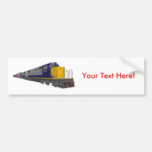 3Dモデル: 貨物列車: 鉄道: バンパーステッカー (正面)