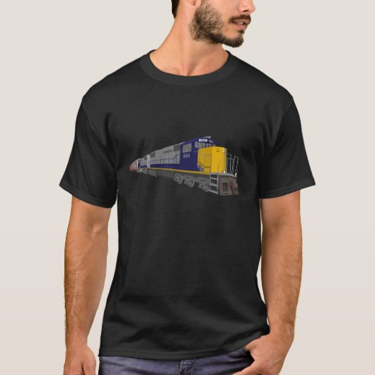 3Dモデル：貨物列車：鉄道： Tシャツ (正面)
