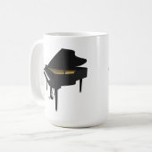 3Dモデル: 黒いグランドピアノ: コーヒーマグカップ (正面左)