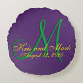 3dモノグラムアメジスト ラウンドクッション (正面)