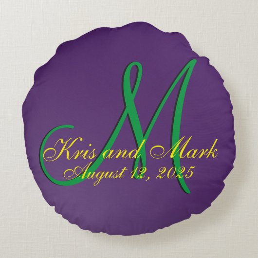3dモノグラムアメジスト ラウンドクッション (裏面)