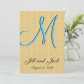 3Dモノグラムエンボス金ゴールド 招待状 (スタンド正面)