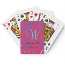 3Dモノグラムレッドパープルハートマルチ