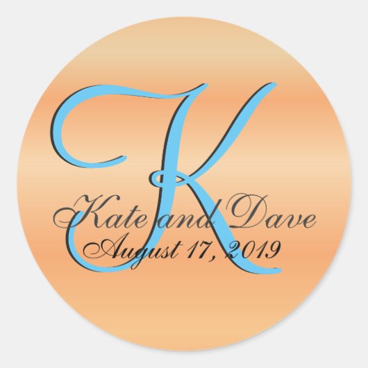 3Dモノグラムレッド樺の木 ラウンドシール (正面)