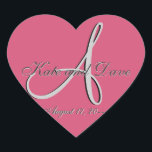 3Dモノグラム結婚式の引き出物V ハートシール<br><div class="desc">シンプル最高の。洗練エレガントされたデザイン3dモノグラム文字あなたの卒業、記念日または結婚披露宴のために。モノグラム、文字、日付とカップル名はあなたのニーズに合わせて変更する簡単である。あなたの個人的な好みに合わせて背景色または画像を追加する。君が決める。お前デザイン。</div>