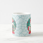 3Dユニコーンクリスマスネームパーソナライズされたホリデー コーヒーマグカップ (中央)