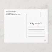 3Dユニーク福キャラクター中国の冬季撮影 シーズンポストカード (裏面)