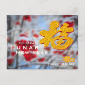 3Dユニーク福キャラクター中国の冬季撮影 シーズンポストカード (正面)